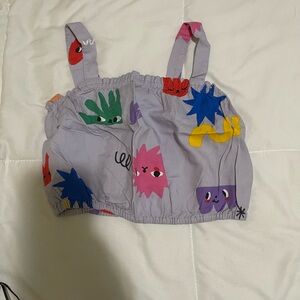 H&M Lilac Graphic Crop Top and bottoms